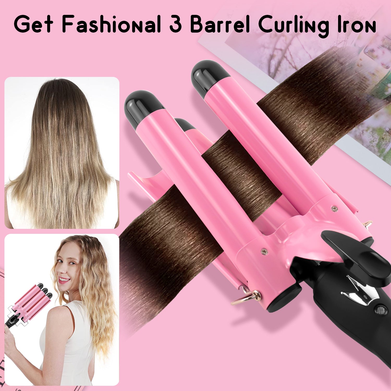 3 Barrel Curling Iron 25mm - Dual Voltage 1