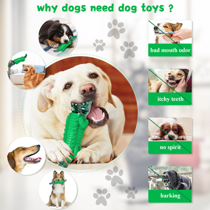 Fuufome Green Gummy Alligator Dog Chew Toy Main Figure 4